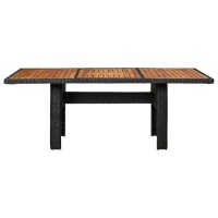 Vidaxl Patio Dining Table Black 78.7X39.4X29.1 Poly Rattan