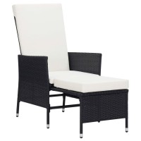 Vidaxl 2 Piece Patio Lounge Set With Cushions Poly Rattan Black