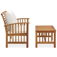 Vidaxl 2 Piece Patio Lounge Set With Cushions Solid Acacia Wood