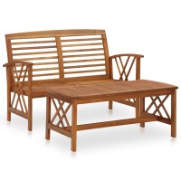 Vidaxl 2 Piece Patio Lounge Set Solid Acacia Wood