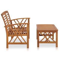 Vidaxl 2 Piece Patio Lounge Set Solid Acacia Wood