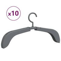 vidaXL Extendable Clothes Hangers 10 pcs Gray