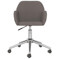 vidaXL Swivel Dining Chairs 2 pcs Dark Gray Fabric