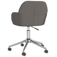 vidaXL Swivel Dining Chairs 2 pcs Dark Gray Fabric