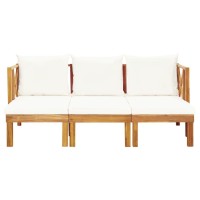 vidaXL 3-Seater Patio Bench with Cushions 70.5