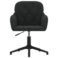 vidaXL Swivel Dining Chairs 2 pcs Black Velvet