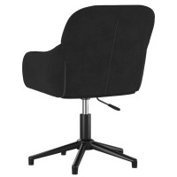 vidaXL Swivel Dining Chairs 2 pcs Black Velvet