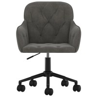 vidaXL Swivel Dining Chairs 2 pcs Dark Gray Velvet