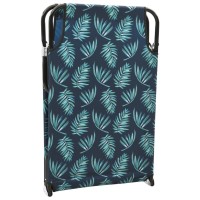 vidaXL Folding Sun Lounger Steel Leaf Pattern