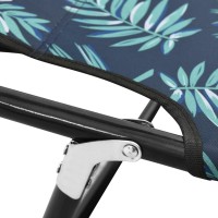 vidaXL Folding Sun Lounger Steel Leaf Pattern