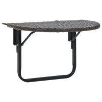 vidaXL Patio Table Brown 23.6