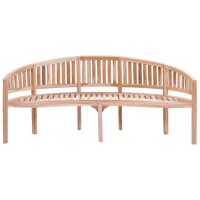 Vidaxl Banana Bench 78.7 Solid Teak Wood