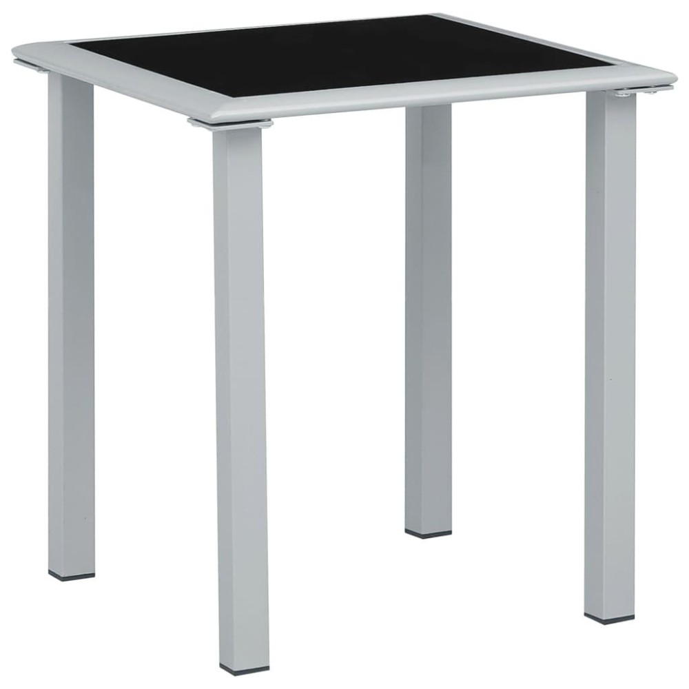 vidaXL Patio Table Black and Silver 16.1