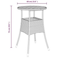 vidaXL Patio Table 脴23.6