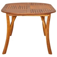 Vidaxl Patio Table 79.1X39.4X29.5 Solid Acacia Wood