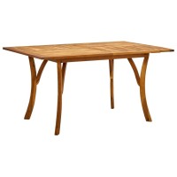 Vidaxl Patio Table 59.1X35.4X29.5 Solid Acacia Wood