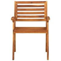 Vidaxl Patio Chairs 3 Pcs Solid Acacia Wood