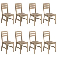 Vidaxl Dining Chairs 8 Pcs Solid Wood Acacia