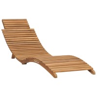 vidaXL Folding Sun Lounger with Table Solid Teak Wood