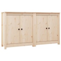 Vidaxl Sideboards 2 Pcs 27.6X13.8X31.5 Solid Wood Pine