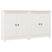 Vidaxl Sideboards 2 Pcs White 27.6X13.8X31.5 Solid Wood Pine