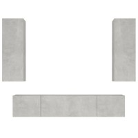 Vidaxl 4 Piece Tv Cabinet Set Concrete Gray Engineered Wood