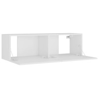 vidaXL 8 Piece TV Stand Set White Engineered Wood