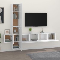 vidaXL 5 Piece TV Stand Set White Engineered Wood