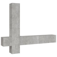 vidaXL 5 Piece TV Stand Set Concrete Gray Engineered Wood