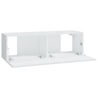 vidaXL 8 Piece TV Stand Set White Engineered Wood