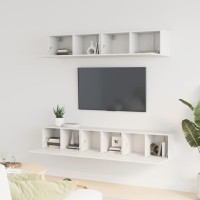 vidaXL 5 Piece TV Stand Set White Engineered Wood