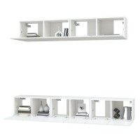 vidaXL 5 Piece TV Stand Set White Engineered Wood