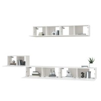 vidaXL 5 Piece TV Stand Set White Engineered Wood