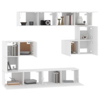 vidaXL Wall-mounted TV Stand White Engineered Wood