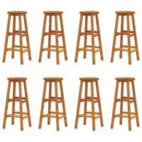 Vidaxl Bar Stools 8 Pcs Solid Wood Acacia