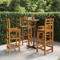 vidaXL 5 Piece Patio Bar Set Solid Wood Acacia