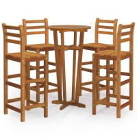 vidaXL 5 Piece Patio Bar Set Solid Wood Acacia