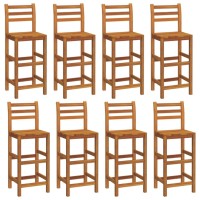 vidaXL 9 Piece Patio Bar Set Solid Wood Acacia