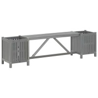 vidaXL Patio Bench with 2 Planters 59.1