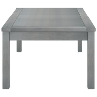 Vidaxl Coffee Table 39.4X19.7X13 Gray Solid Acacia Wood