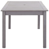 vidaXL Patio Table Gray Wash 78.7