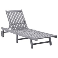 vidaXL Sun Lounger Solid Acacia Wood