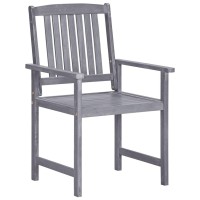 Vidaxl Patio Chairs 4 Pcs Solid Acacia Wood Gray