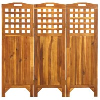 Vidaxl 3-Panel Room Divider 47.6X0.8X47.2 Solid Acacia Wood