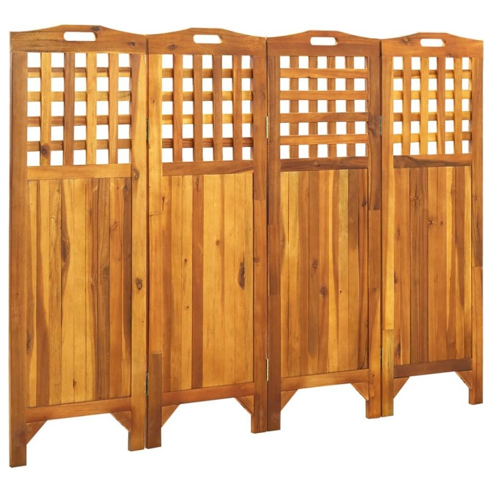 Vidaxl 4-Panel Room Divider 63.4X0.8X47.2 Solid Acacia Wood