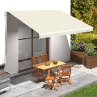 vidaXL Awning Top Sunshade Canvas Cream 177.2