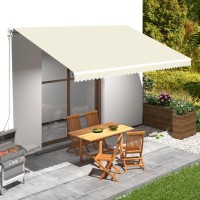 vidaXL Awning Top Sunshade Canvas Cream 196.9