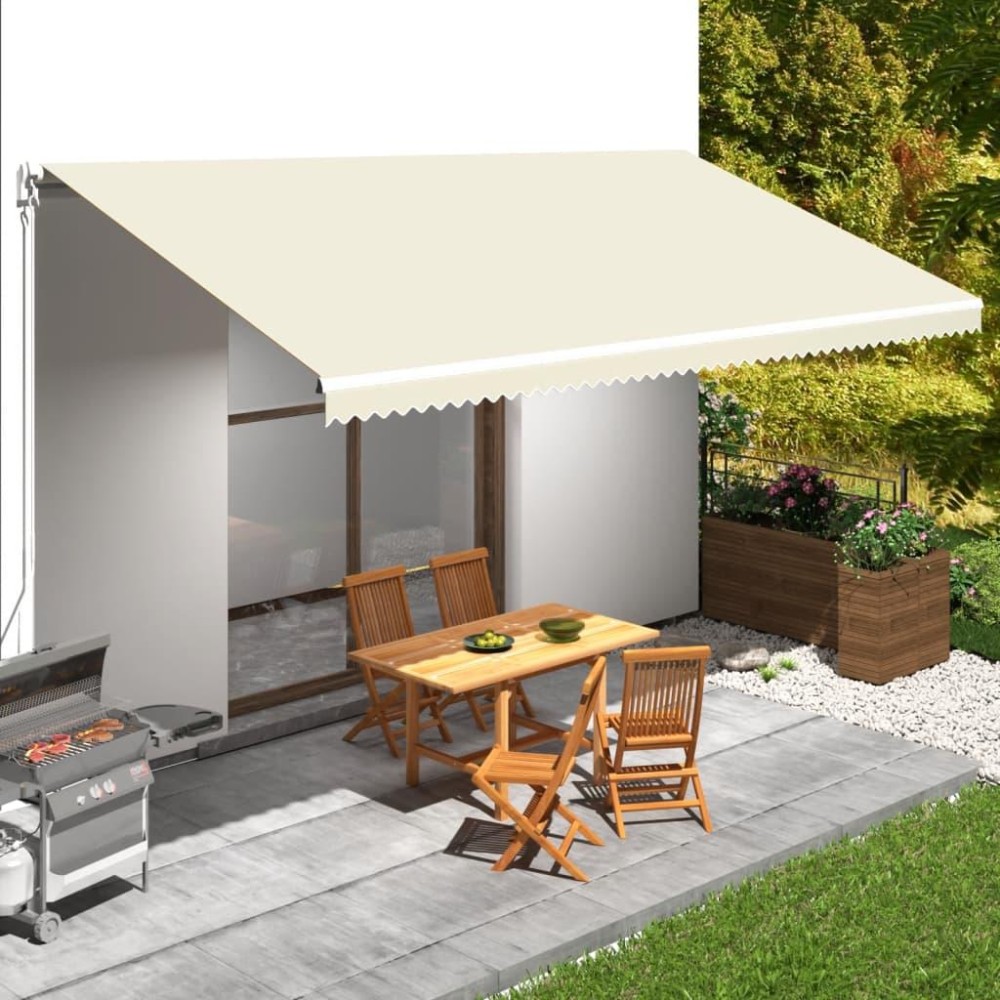 vidaXL Awning Top Sunshade Canvas Cream 236.2