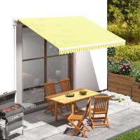 vidaXL Awning Top Sunshade Canvas Orange & White 137.8