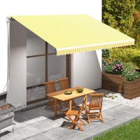 vidaXL Awning Top Sunshade Canvas Orange & White 177.2